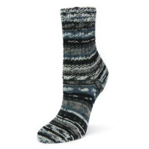 Flotte Socke 4fädig Wool Free Smilla weiss-grau-schwarz