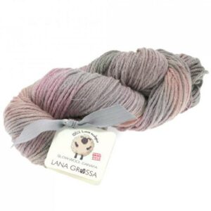 Slow Wool Canapa hand dyed Grège/Pastellrosa/Taupe Strangwolle