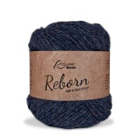 Reborn marine, 100% recyceltes Tweedgarn