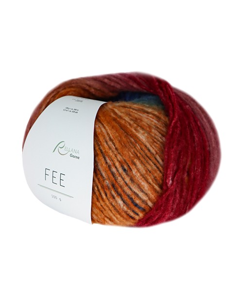 Fee blau-bordeaux-messing - exquisites Handstrickgarn von Rellana