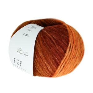 Fee messing-orange-rost-kastanie - flauschiges 100 g-Knäuel